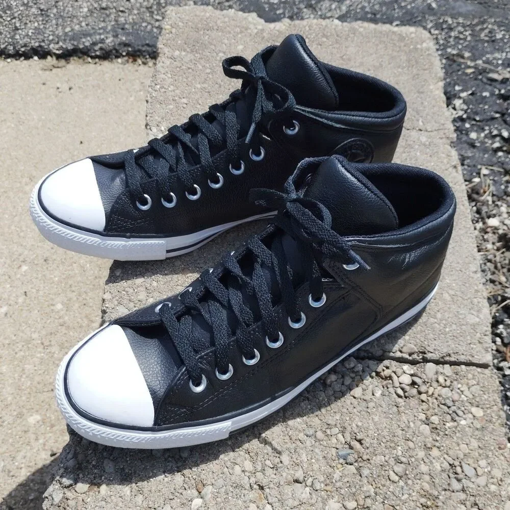 Converse W10.5 M8.5 Chuck Taylor All Star High Street Mid Leather 149426C Black